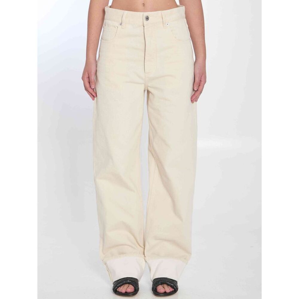Bottega Veneta Women Turned Up Jeans